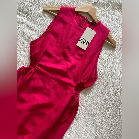 Zara linen pink dress - Picture 1 of 5